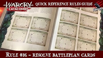 WARCRY CATACOMBS RESOLVE BATTLEPLAN CARDS - WARCRY QUICK RULES REFERENCE GUIDE #16 - Warhammer Rules