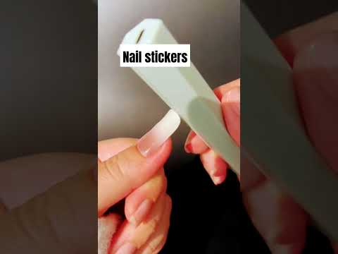 gel nail extension stickers how to apply at home #viral #nails #naildesign #shortvideo #foryou #vira