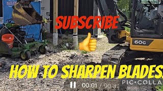 How to sharpen lawnmower blades