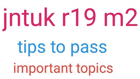 jntuk r19 M2 important topics