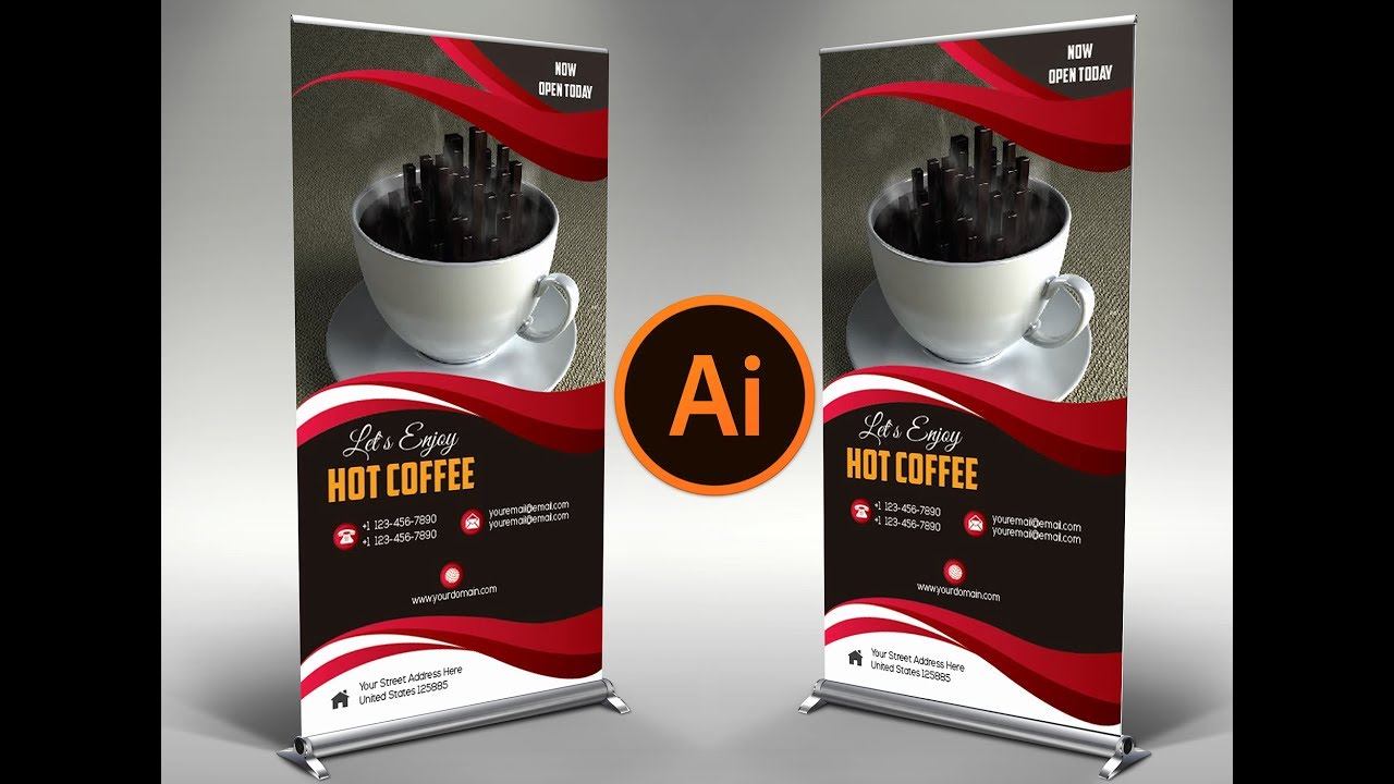 how to design a exclusive coffee shop brochure in adobe illustrator exclusive flyer design