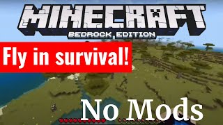 How to fly in survival mode in Minecraft Bedrock