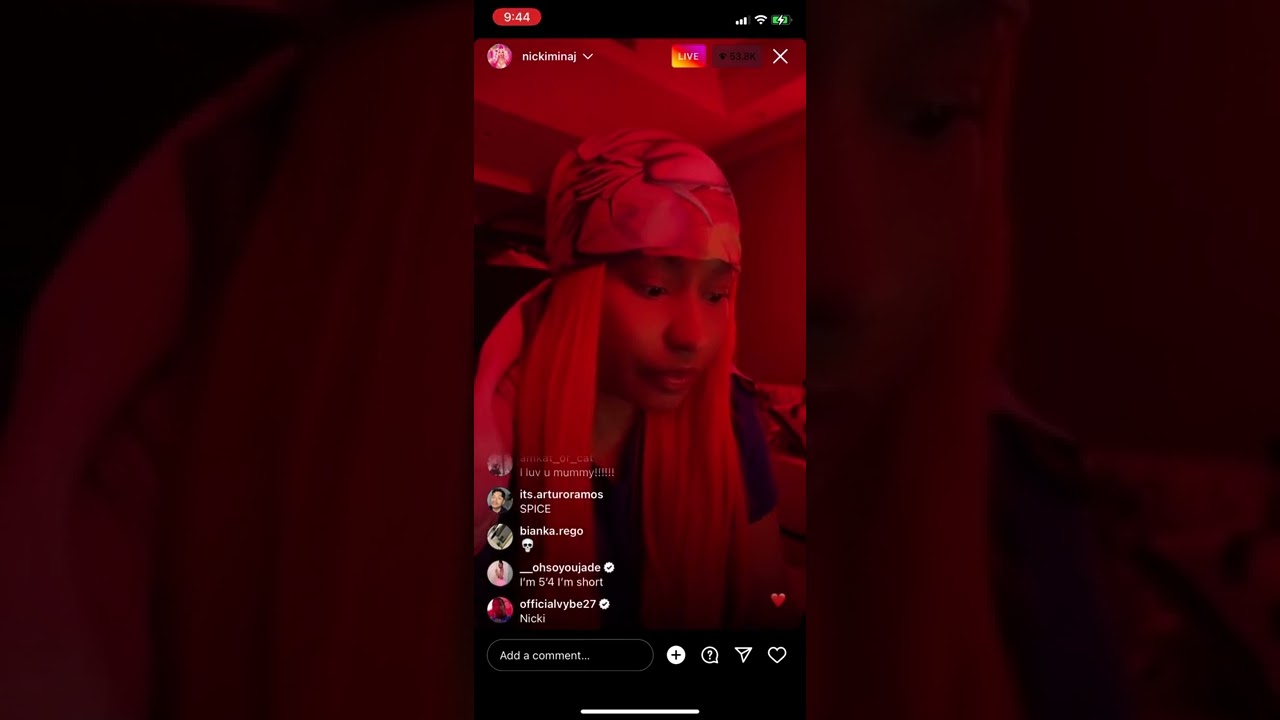 Nicki Minaj IG Live (October 3rd, 2022)