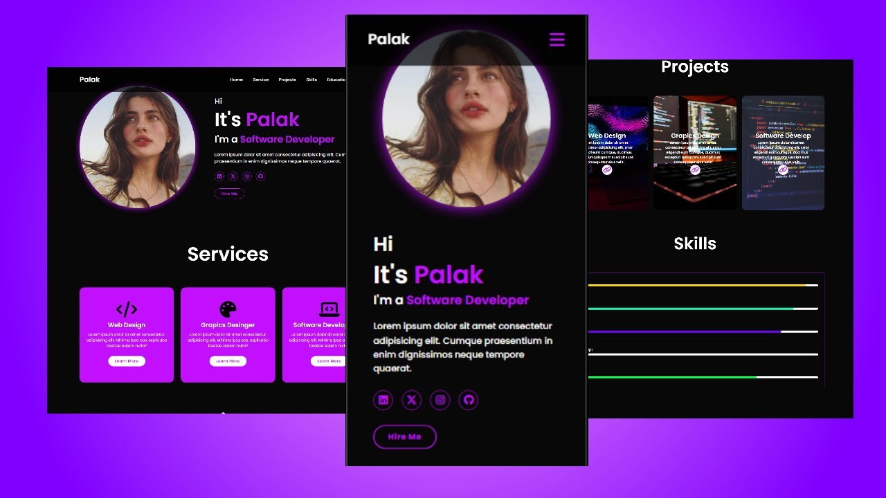 Build a Fully Responsive Portfolio Website with HTML, CSS & JavaScript ...
