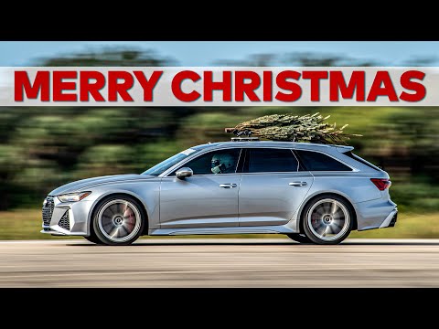 WORLD'S FASTEST STATION WAGON WITH CHRISTMAS TREE!