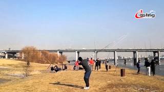 20150110-korea long pendulum casting / Banpo - 한강반포캐스팅영상 no.1-승빈아빠님 / m4 Evo - spinning reel