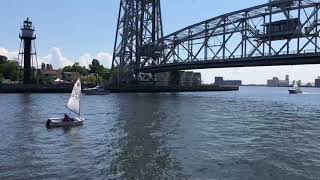 Opti Goes Under Duluth Lift Bridge