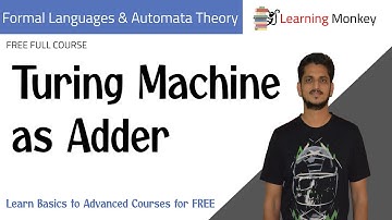 Turing Machine as Adder || Lesson 87 || Finite Automata || Learning Monkey ||