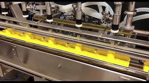 Galick Packaging - 6 Head Inline Overflow Filler, 250ml & 30ml Fill