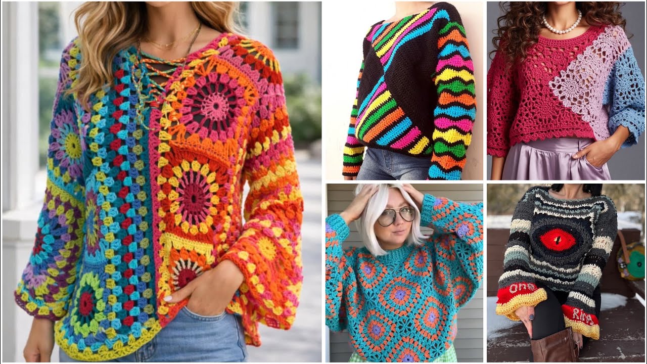Gorgeous crochet boho style sweater designs ideas for women’s