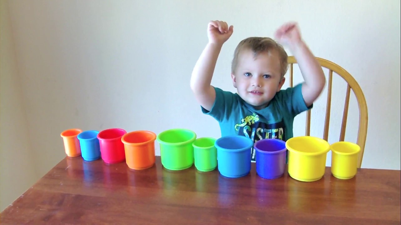 Learn Colors and Learn Counting with Toy Stacking Cups for Toddlers, Babies, and Young Children