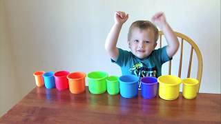 Learn Colors and Learn Counting with Toy Stacking Cups for Toddlers, Babies, and Young Children