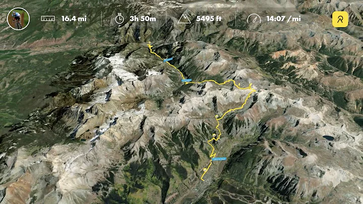 A 3D view of the 2021 Imogene Pass Run