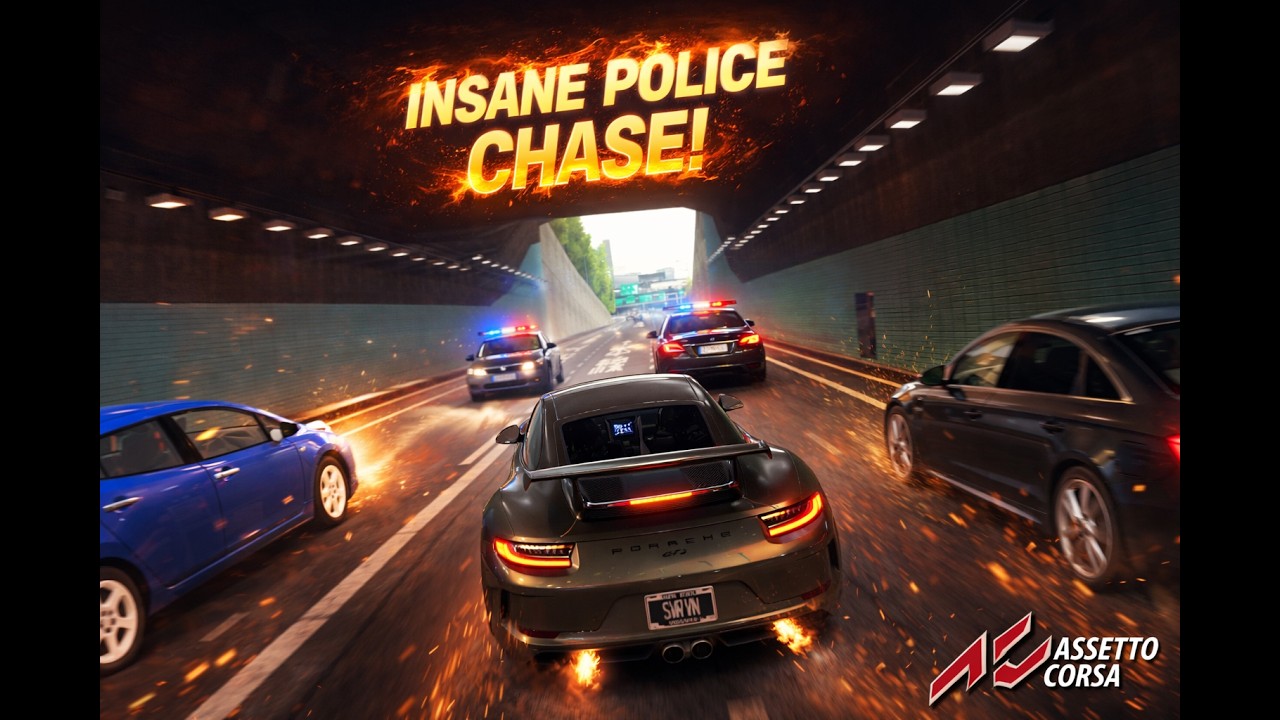 INSANE Police Chase in Traffic! Porsche Full Send 🚔💨 | Assetto Corsa ...