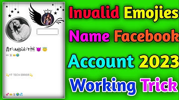 How To Create Emoji Name Fb Id 2023 | How To Make Invalid Name Account