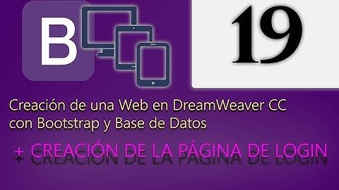 Cap 19 - Creación de una web en DreamWeaver CC con Bootstrap y Base de Datos