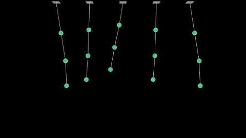 Spring-Mass System to simulate ropes - Processing