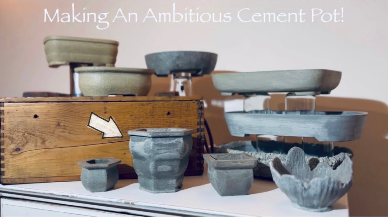 How To Make Cement Bonsai Pot For Cascade Style! Start To Finish My