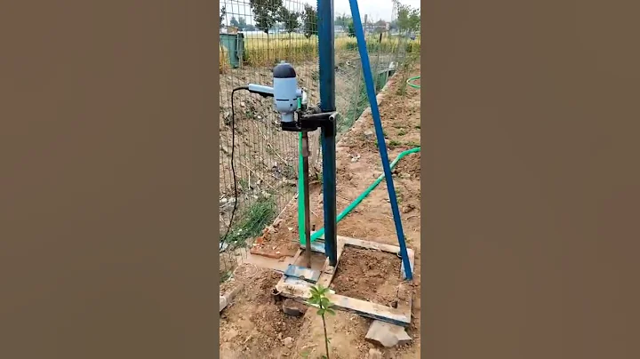 Small hand water well drilling rig. working without labor