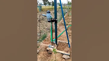 Small hand water well drilling rig. working without labor