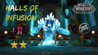 WOW DRAGONFLIGHT - DISCIPLINE PRIEST -Halls of Infusion MYTHIC+ 11 2chests - SEASON 4 - WEEK 1 BOLST