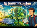 Solar Energy with Full Explanation | ES-301 Energy Environmental Engineering | Important Exam Notes