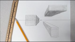 How to Draw Shapes in 3D - Easy One Point Perspective Drawing Lesson