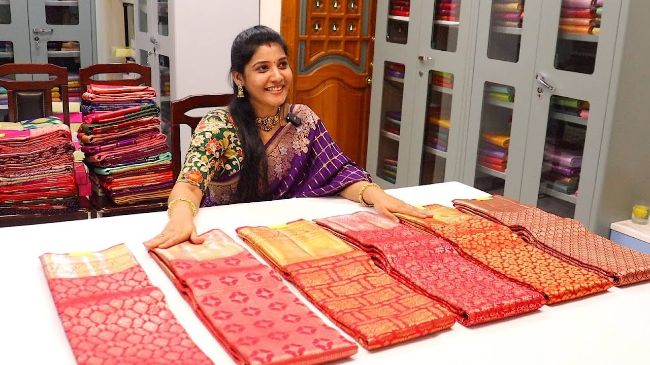 పెళ్ళి కూతుళ్ళ అందాన్ని పెంచే నాణ్యమైన పెళ్ళి పట్టు చీరలు👌 Kanchi Pattu Sarees🤩 Wedding Collection