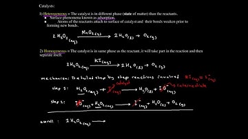 homogeneous and heterogeneous catalysts