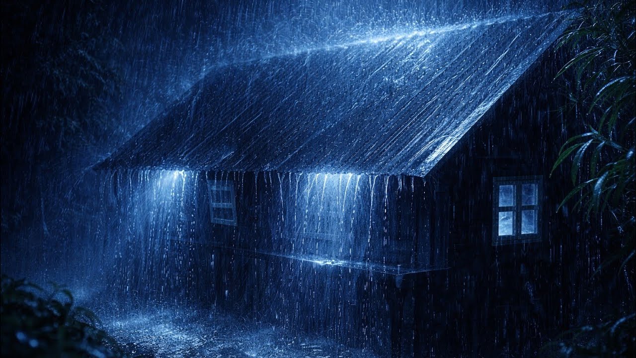 99% Fall Asleep Within Minutes with Rain Sounds on a Tin Roof – Goodbye Insomnia
