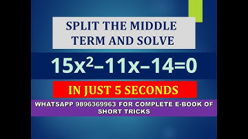 5-Second Trick for Splitting Middle Term
