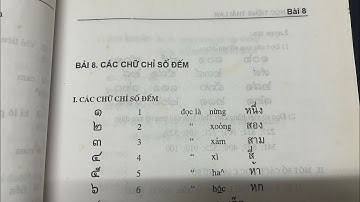 Bài 8: CÁC CHỮ CHỈ SỐ ĐẾM- SÁCH HỌC TIẾNG THÁI LAN TẬP 1-Tác giả:PGS.TS.NGUYỄN TƯƠNG LAI