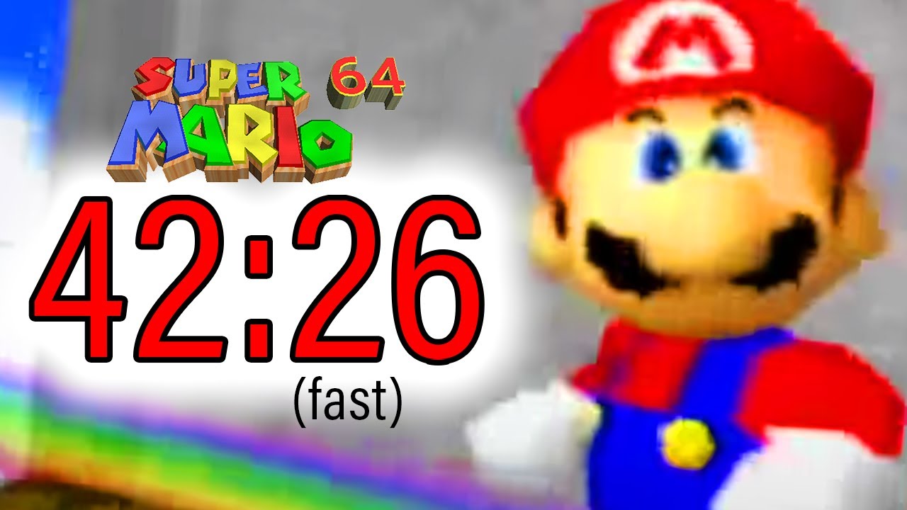 Super Mario 64 (70 Star) Speedrun in 42:26 - world record imo