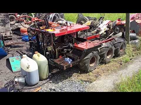 Video (Đã bán) 26tr sườn máy xe rùa 3 cầu 6x6 Arimitsu bãi... - youtube