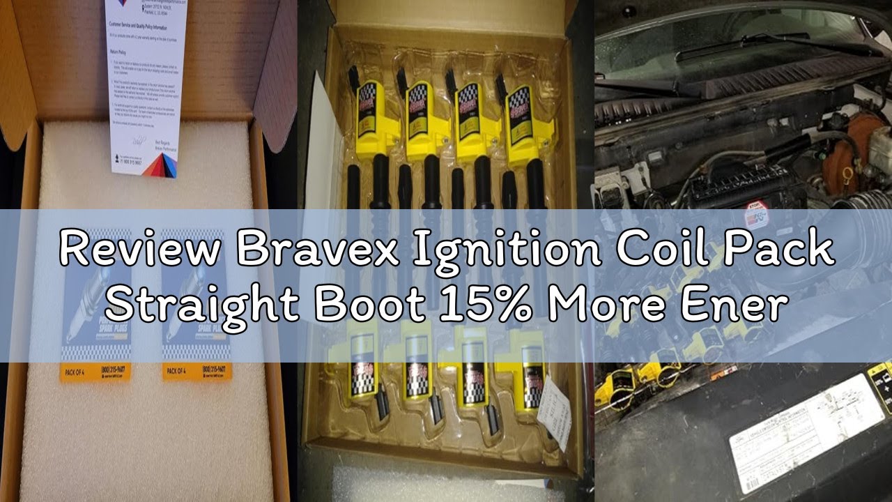 Review Bravex Ignition Coil Pack Straight Boot 15% More Energy F-150 for Ford Lincoln Mercury V8 V10