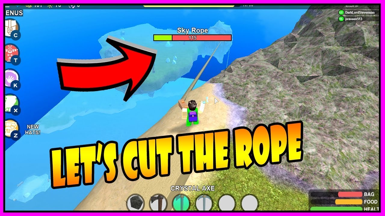 Let S Cut The Sky Rope In Booga Booga Roblox Youtube - roblox booga booga rope