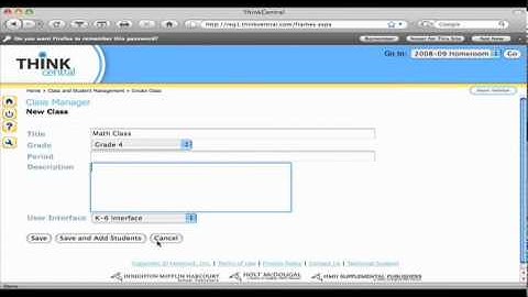 Think Central - Adding Students to Roster