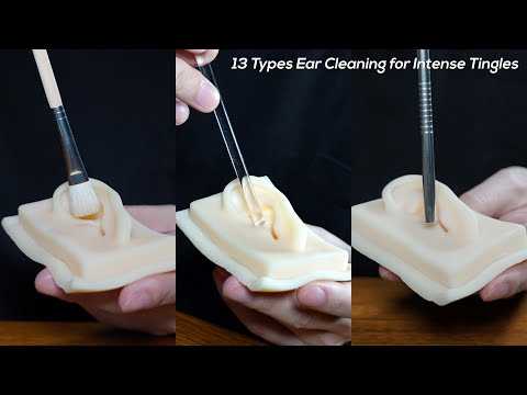 ASMR 13 Types Ear Cleaning for Intense Tingles | Highest Quality Ever (No Talking)