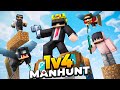 Minecraft Manhunt Speedrunner Vs 4 Hunters 