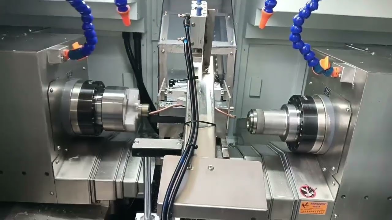 double spindle cnc lathe machine