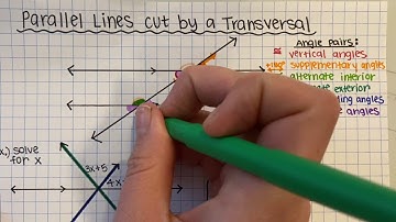 Angles within Parallel Lines but by a Transversal (NC 8th Grade Math)