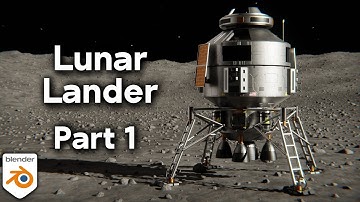 Sci-Fi Lunar Lander - Part 1 (Blender Tutorial)