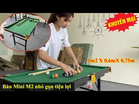 Video Giảm giá sốc bàn Bi a Mini M2 1m2X 0,6mX0,75m thon nhỏ... - youtube