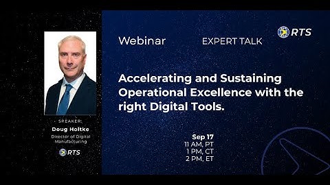 Webinar Accelerating and Sustaining Operational Excellence with the right Digital Tools  20250917