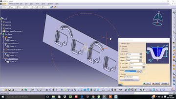 How to create a curve stamping in catia v5