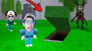 GILA! KITA BIKIN RUANGAN BAWAH TANAH PABETAHN 9999 HARI DI NIGHT IN THE FOREST ROBLOX!!!