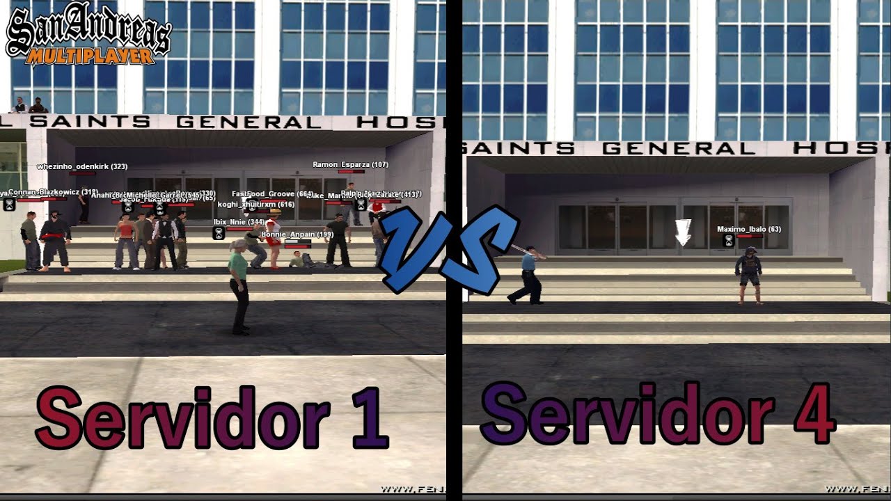 SERVIDOR 1 VS SERVIDOR 4 | DIFERENCIAS FenixZone RP | (SA-MP) (GTA SA