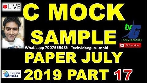 C LANGUAGE JULY EXAM SAMPLE PAPER SET SOLUTION IN HINDI MOST IMPORTANT 1