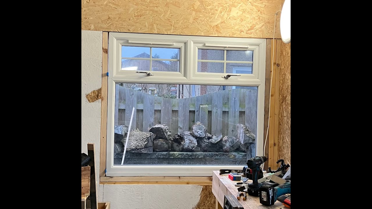 Workshop build - installing a PVC Window - YouTube