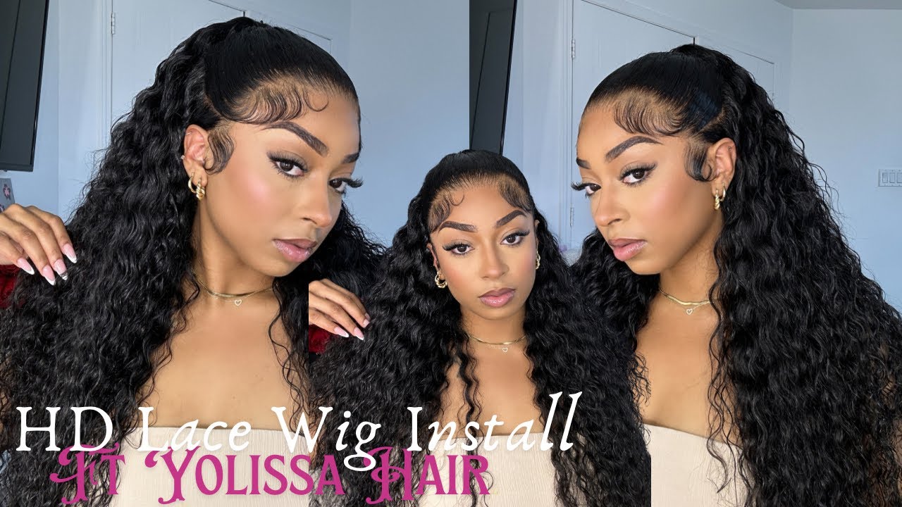 *THIS WIG WAS EVERYTHING* HALF UP HALF DOWN WATER WAVE 13X6 FRONTAL WIG | Yolissa Hair | WhoisAshlxy